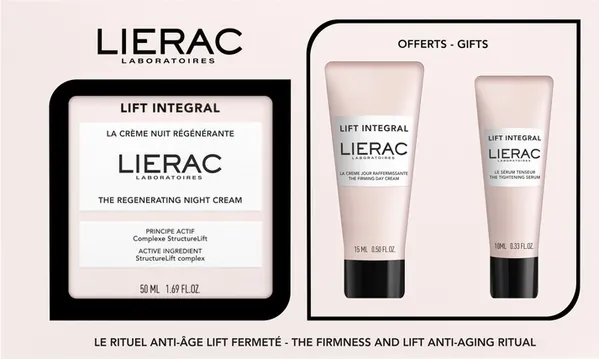 Набір Lierac Lift Integral (нічний крем 50 мл + денний крем 15 мл + сироватка 10 мл)