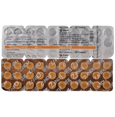 Трифала Zandu Triphala, 30 таблеток