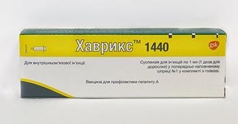 Хаврикс-1440 суспензия д/ин. 1440 ОД ELISA (1 доза д/взр.) по 1 мл №1 в шпр. с иголк.