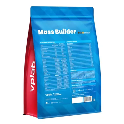 Гейнер VPLab Mass Builder шоколад, 1,2 кг