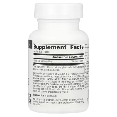 Ніацинамід Source Naturals Niacinamide B-3 100 мг, 100 таблеток