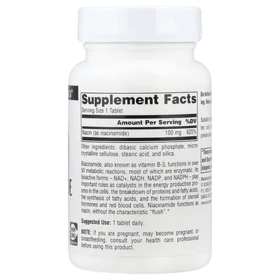 Ніацинамід Source Naturals Niacinamide B-3 100 мг, 250 таблеток