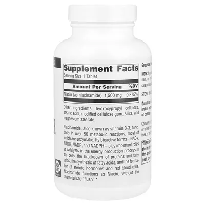 Ніацинамід Source Naturals Niacinamide B-3 1500 мг, 100 таблеток