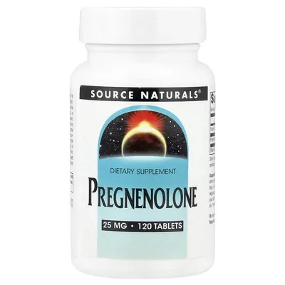 Прегненолон Source Naturals Pregnenolone 25 мг, 120 таблеток