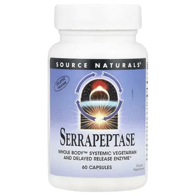 Серрапептаза Source Naturals Serrapeptase, 60 капсул