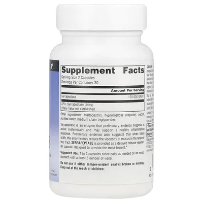 Серрапептаза Source Naturals Serrapeptase, 60 капсул