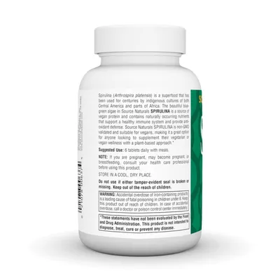 Спіруліна Source Naturals Spirulina, 100 таблеток
