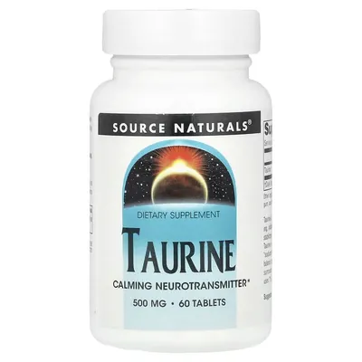 Таурин Source Naturals Taurine 500 мг, 60 таблеток