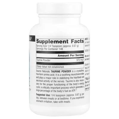 Таурин Source Naturals Taurine порошок, 100 г