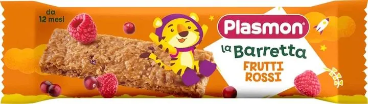 Батончик злаковий Plasmon зі смаком червоних ягід для харчування дітей від 12 місяців, 20 г