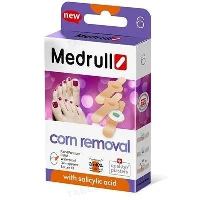 Пластир мозольний Medrull Corn removal з саліциловою кислотою, 6 штук