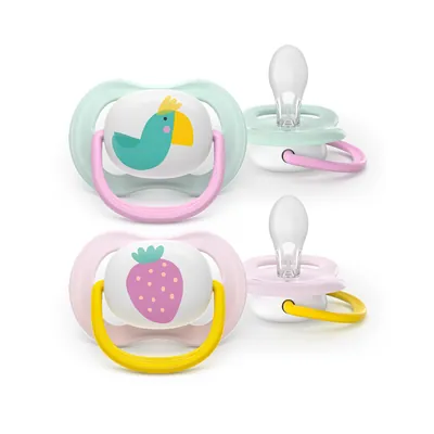 Пустушка силіконова Philips Avent Ultra Air SCF080/24 0-6 місяців, для дівчаток, 2 шт