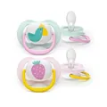 Пустушка силіконова Philips Avent Ultra Air SCF080/24 0-6 місяців, для дівчаток, 2 шт