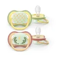 Пустушка силіконова Philips Avent Ultra Air SCF376/27 Нічна, 0-6 місяців, нейтральний дизайн, 2 шт