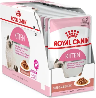 Корм вологий для кошенят Royal Canin Kitten Instinctive Gravy до 12 місяців, в соусі, 12 штук по 85 г