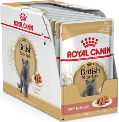 Корм влажный для кошек Royal Canin British Shorthair Adult породы британская короткошерстная от 12 месяцев, 12 штук по 85 г
