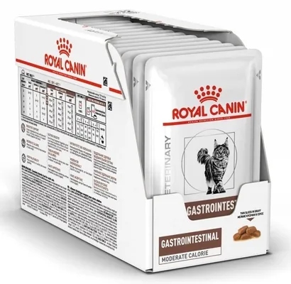 Корм вологий для кішок Royal Canin Gastro Intestinal Moderate Calorie, 12 штук по 85 г