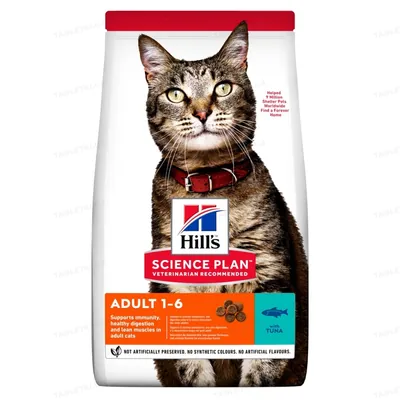 Корм сухий Hill's Science Plan Feline Adult Tn для дорослих кішок зі смаком тунця, 1,5 кг