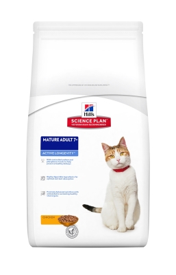 Корм сухой Hill's Science Plan Feline Mature Adult 7+ для зрелых стерилизованных кошек со вкусом курицы, 1,5 кг
