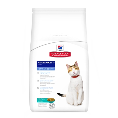 Корм сухой Hill's Science Plan Feline Mature Adult 7+ для зрелых стерилизованных кошек со вкусом тунца, 1,5 кг