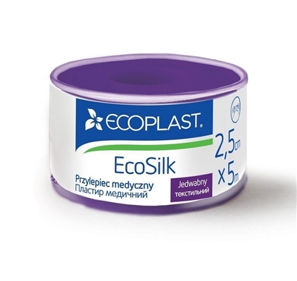Пластырь медицинский Ecoplast EcoSilk на текстильной основе 2,5 см x 5 м, в пластик. катушке