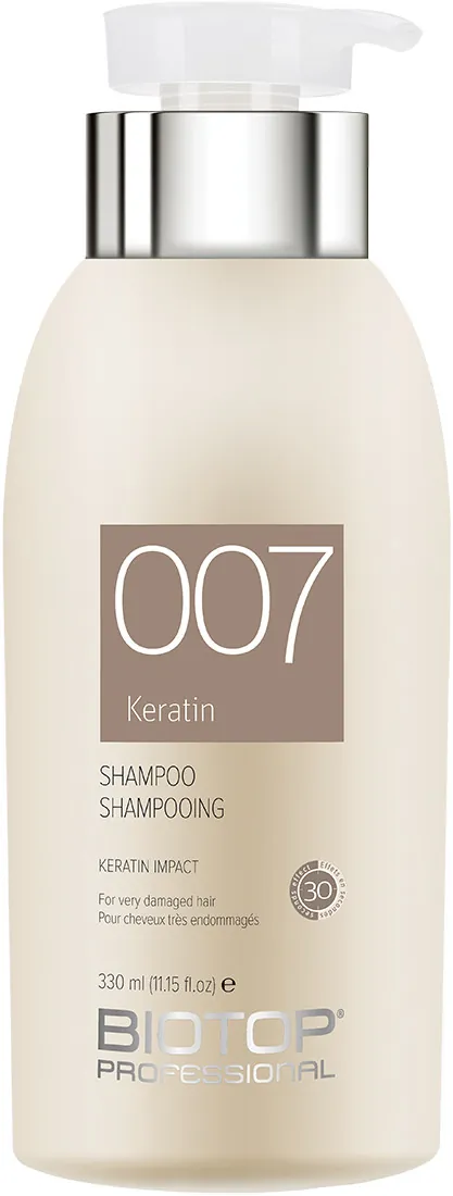 Набір подарунковий Biotop 007 Keratin Blogger Box (шампунь 330 мл + кондиціонер 330 мл + маска 350 мл + сироватка 30 мл)