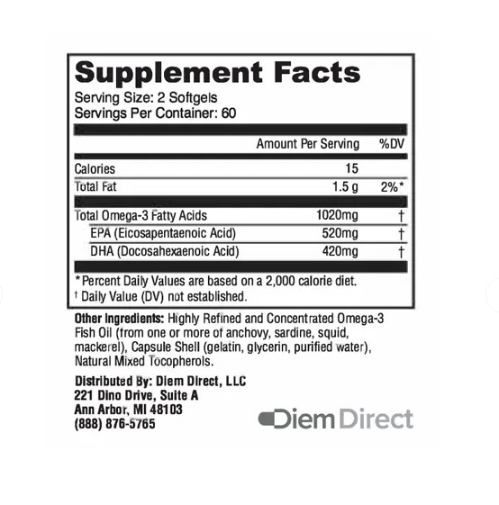 Омега 3 OmneDiem Clean Omega 3, 120 капсул