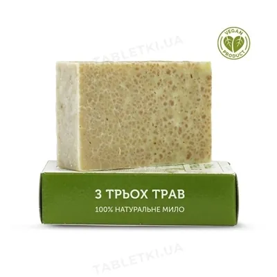 Мило ЯКА З трьох трав натуральне, ручної роботи, 75 г