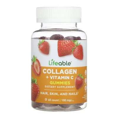 Колаген + Вітамін C Lifeable Collagen + Vitamin C, 60 жувальних цукерок