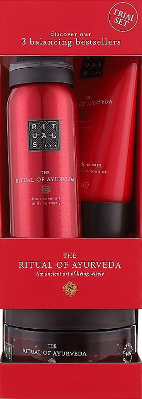 Подарочный набор Rituals The Ritual Of Ayurveda Trial Set (Гель-пена 50 мл + Скраб 125 мл + Крем 70 мл)