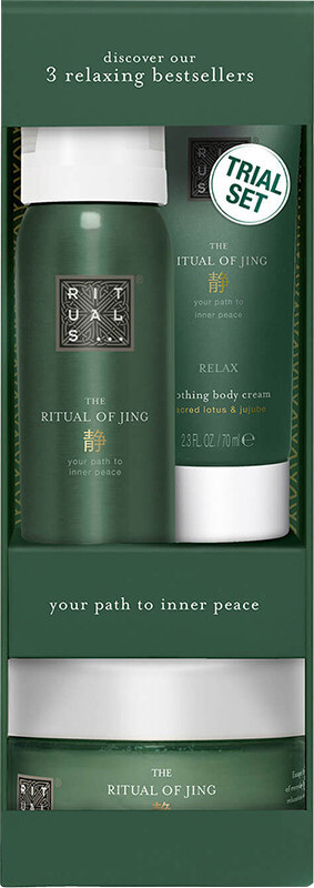 Подарочный набор Rituals Ritual Of Jing Trial Set (Гель-пена 50 мл + Скраб 125 мл + Крем 70 мл)