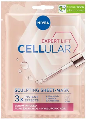 Контурінг-маска тканинна для обличчя Nivea Cellular Expert Lift збагачена сироваткою (86434), 1 шт