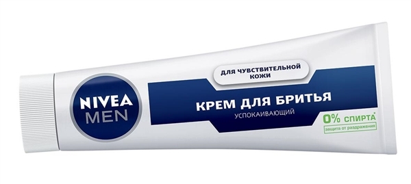 Крем для бритья Nivea Men успокаивающий для чувствительной кожи без содержания спирта, 100 мл