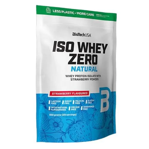 Протеїн сироватковий ізолят Biotech Iso Whey Zero Natural полуниця, 500 г