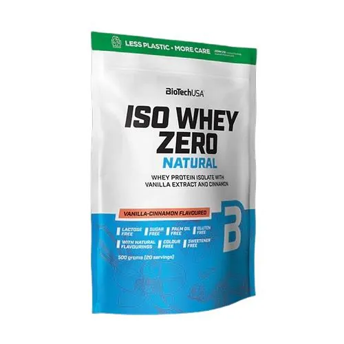 Протеїн сироватковий ізолят Biotech Iso Whey Zero Natural ваніль-кориця, 500 г