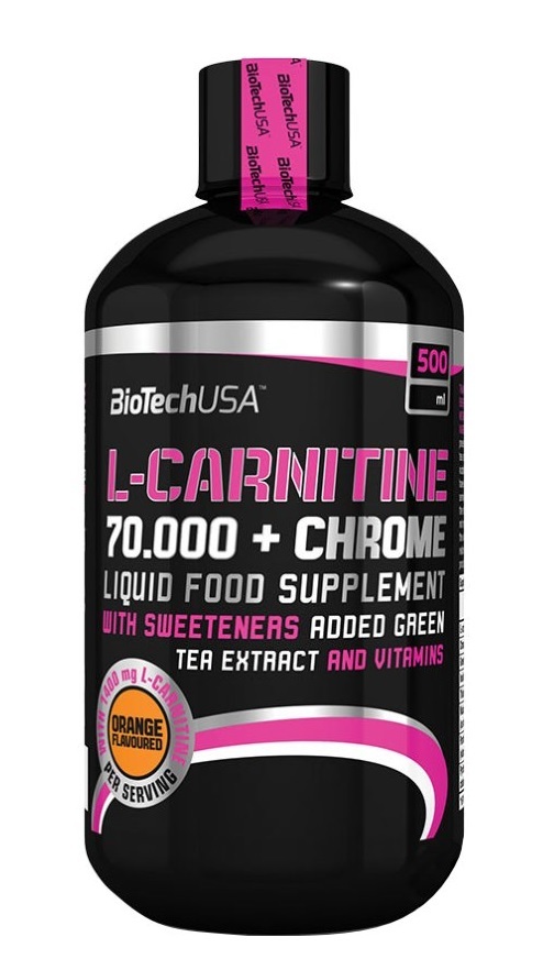 Жиросжигатель Biotech L-Carnitine 70 000 + Chrome orange, 500 мл