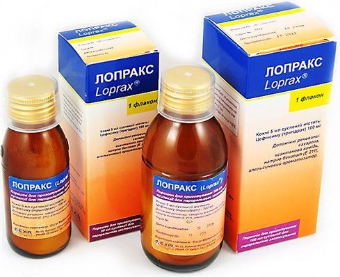 Лопракс порошок д/ор. сусп. 100 мг/5 мл по 100 мл во флак.