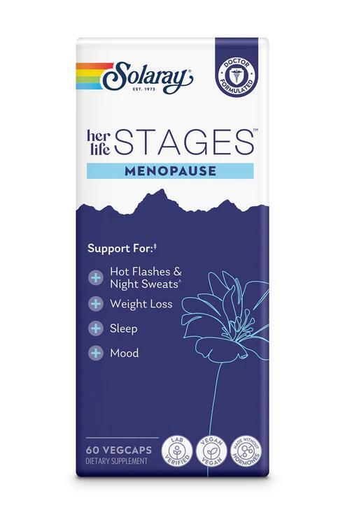 Комплекс для поддержания женского здоровья при менопаузе Solaray Womens Health Menopause, 60 капсул