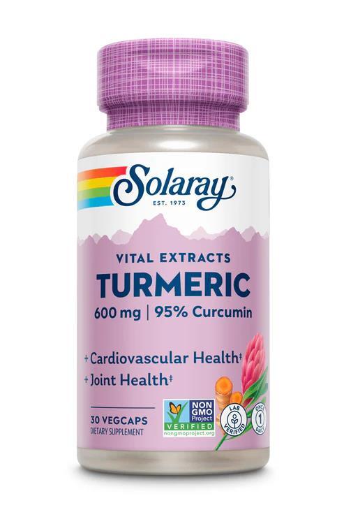 Экстракт корня куркумы Solaray Turmeric, 30 капсул
