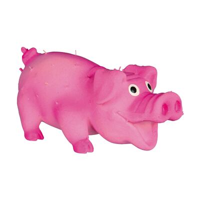 Игрушка для собак Trixie 35190 Поросенок с щетиной и звуком латексный, 10 см