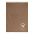 Плед Доктор Шерсть Camel с верблюжьей шерстью с лого, размер 185 х 140 см