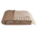 Плед Доктор Шерсть Camel с верблюжьей шерстью с лого, размер 185 х 140 см