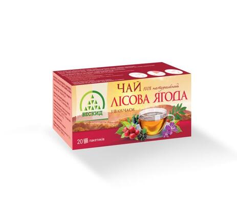 Чай травяной Бескид Лесная ягода с Иван-чаем по 1,5 г №20 в фил.-пак.