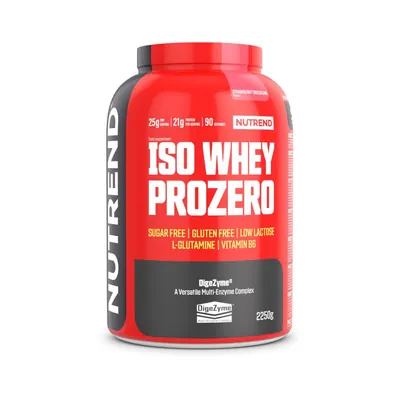 Протеїн сироватковий ізолят Nutrend Iso Whey Prozero полуничний чізкейк, 2250 г
