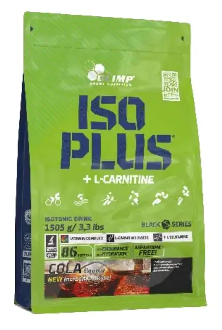 Ізотонік Olimp Iso Plus + L-Carnitine, кола, 1505 г