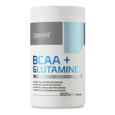 Амінокислоти OstroVit BCAA + Glutamine лимон, 500 г