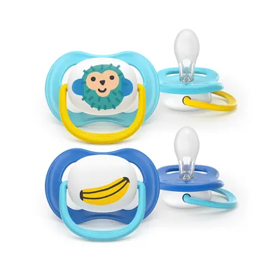 Пустушка силіконова Philips Avent Ultra Air SCF080/26 6-18 місяців, для хлопчиків, 2 шт