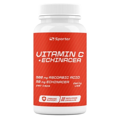 Витамин С + Эхинацея Sporter Vitamin C + Echinacea, 60 капсул