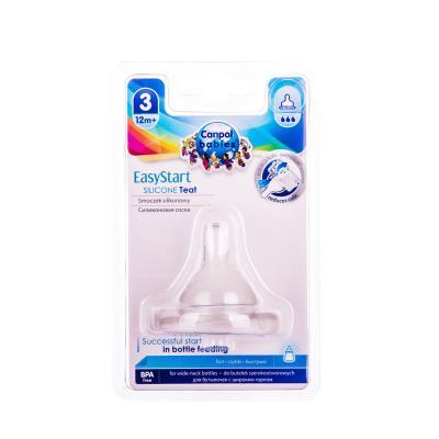 Соска силиконовая Canpol Babies EasyStart 21/722 для бутылочек с широким отверстием, от 12 месяцев,1 шт