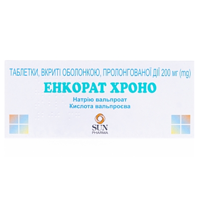 Энкорат хроно таблетки, п/о, прол./д. по 200 мг №30 (10х3)